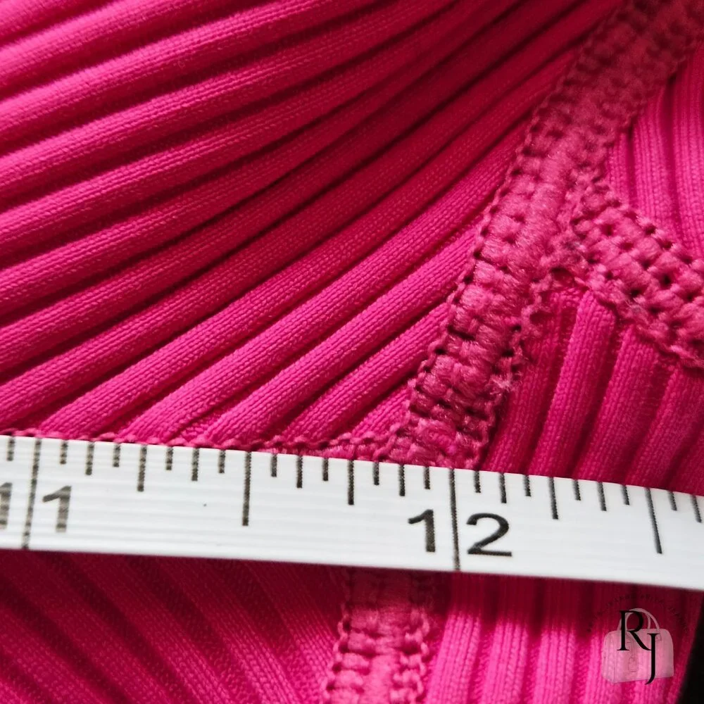Carbon38 Ribbed 7/8 Legging β XXL β Neon Pink β Sculpting High Rise - Picture 9 of 11